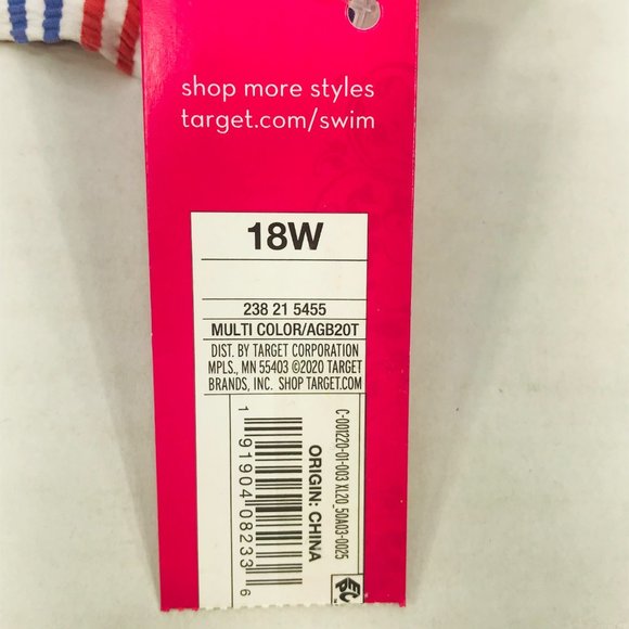 Xhilaration Women's Size 18W Textured Shirred Underwire Bikini Swim Top Striped - Picture 5 of 12